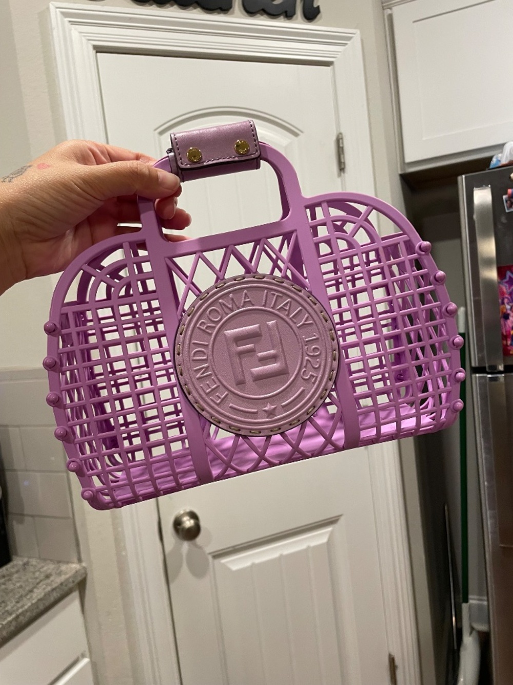 Fendi small basket tote bag - Picture 3 of 13